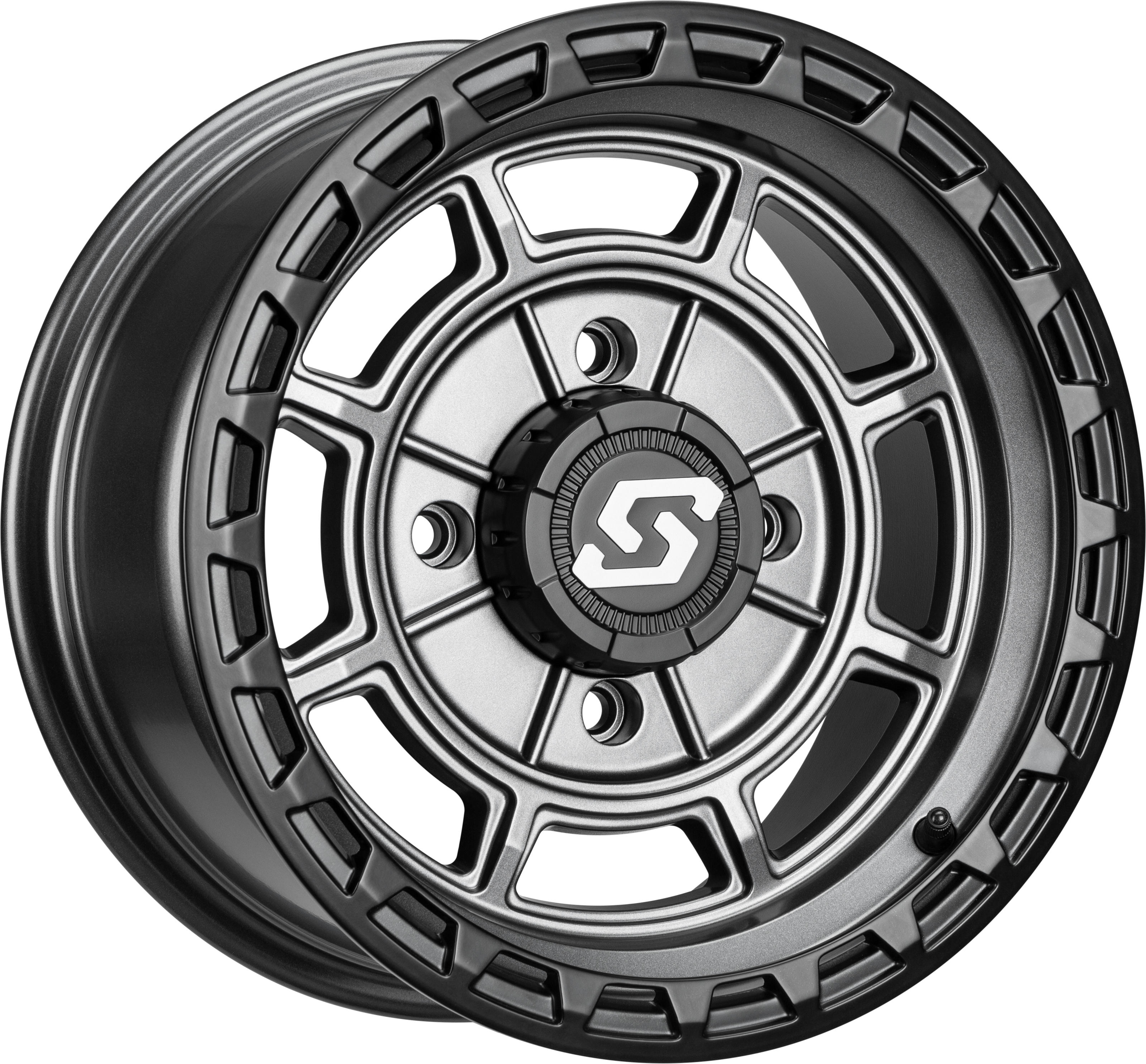 Sedona Rift Wheel 15x7 4/137 5+2 +10mm Carbon Grey Satin - 15x7 Carbon Grey wheel, 4/137 bolt, +10mm offset - Click Image to Close
