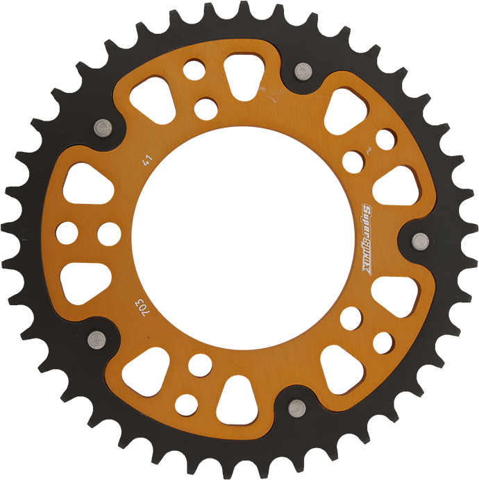 Stealth Rear Sprocket 41T Gold 520 Conv - Aprilia - Click Image to Close