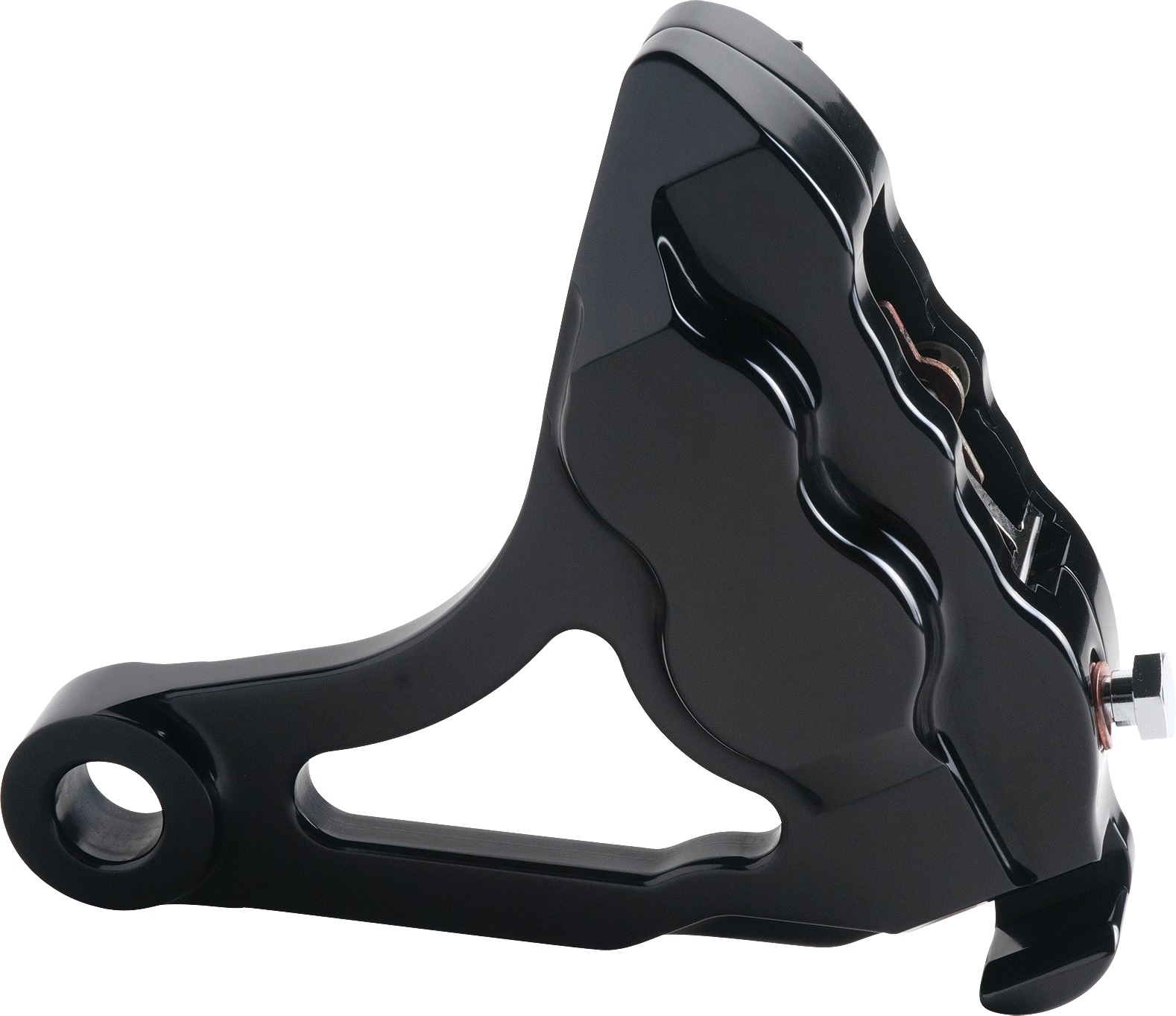 Hawg Halters 4 Piston Rear Caliper Black For Harley Softail 00-07 - Black 4 piston rear caliper for Harley Softail 00-07 - Click Image to Close