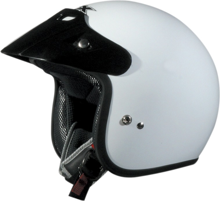 FX-75Y Open Face Street Helmet - Gloss White Youth Medium - Click Image to Close