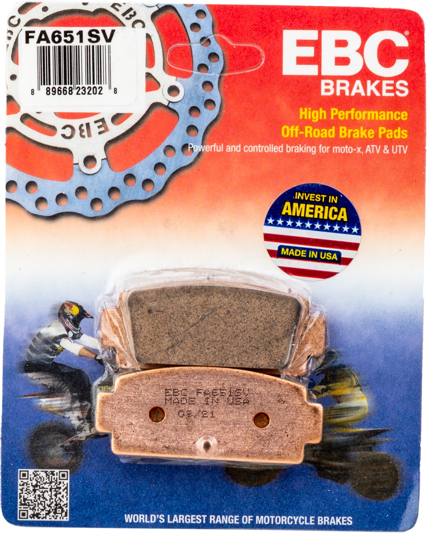 EBC FA651SV Severe Duty SV Series ATV Brake Pads For CF Moto UForce 15-18 - Severe Duty ATV brake pads For CF Moto UForce 15-18 - Click Image to Close