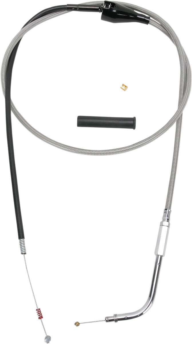 Drag Specialties Stainless Braided Idle Cable 48in For Harley Electra Glide - Click Image to Close