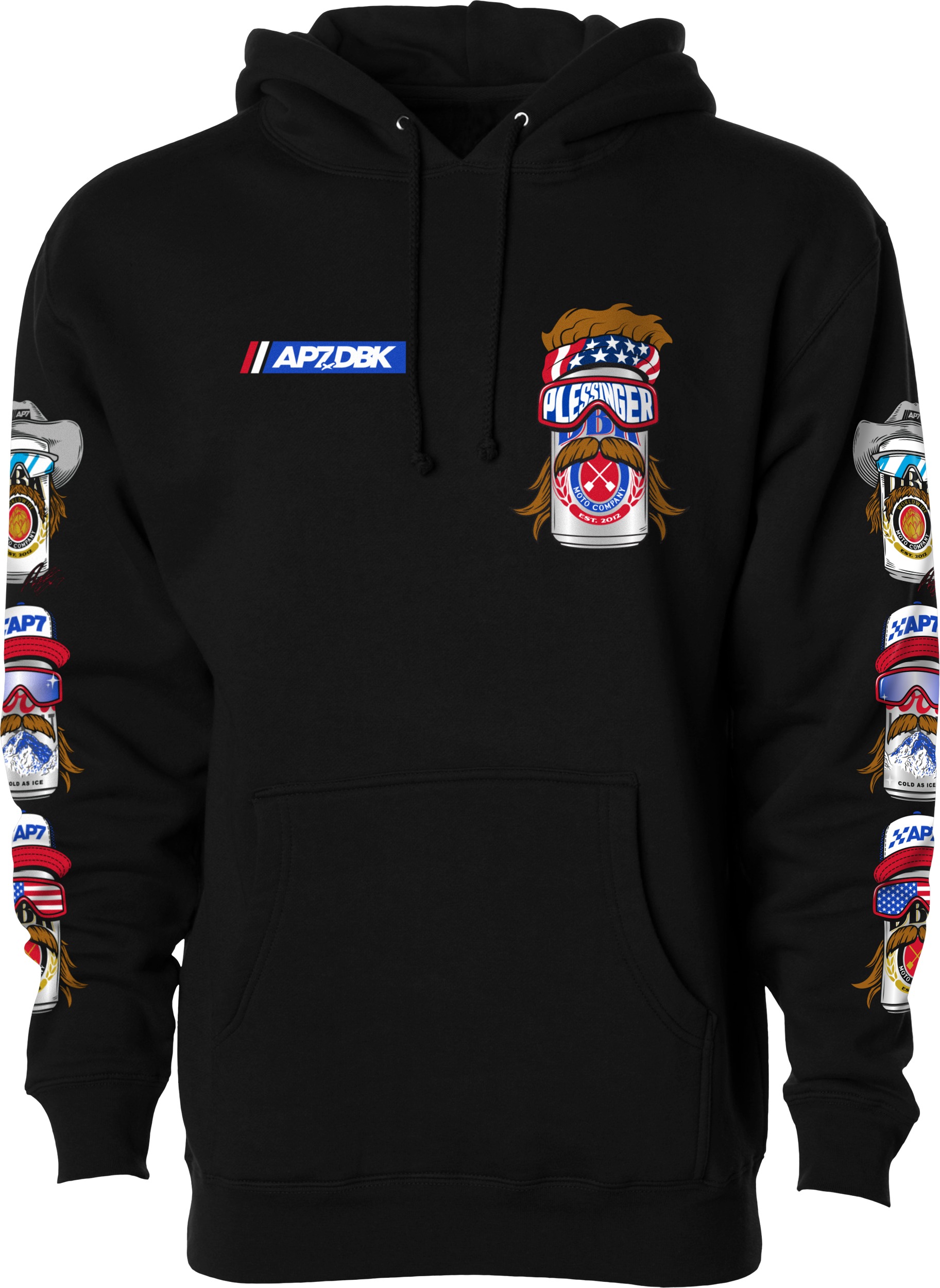 DBK Mullet Madness Hoodie Black X-Large - Black hoodie, X-Large, Aaron Plessinger design - Click Image to Close