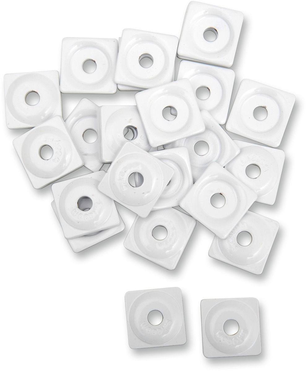 Woody's Square Digger Aluminum Support Plates White 48 Pack - Aluminum support plates, white, 48 pack - Click Image to Close