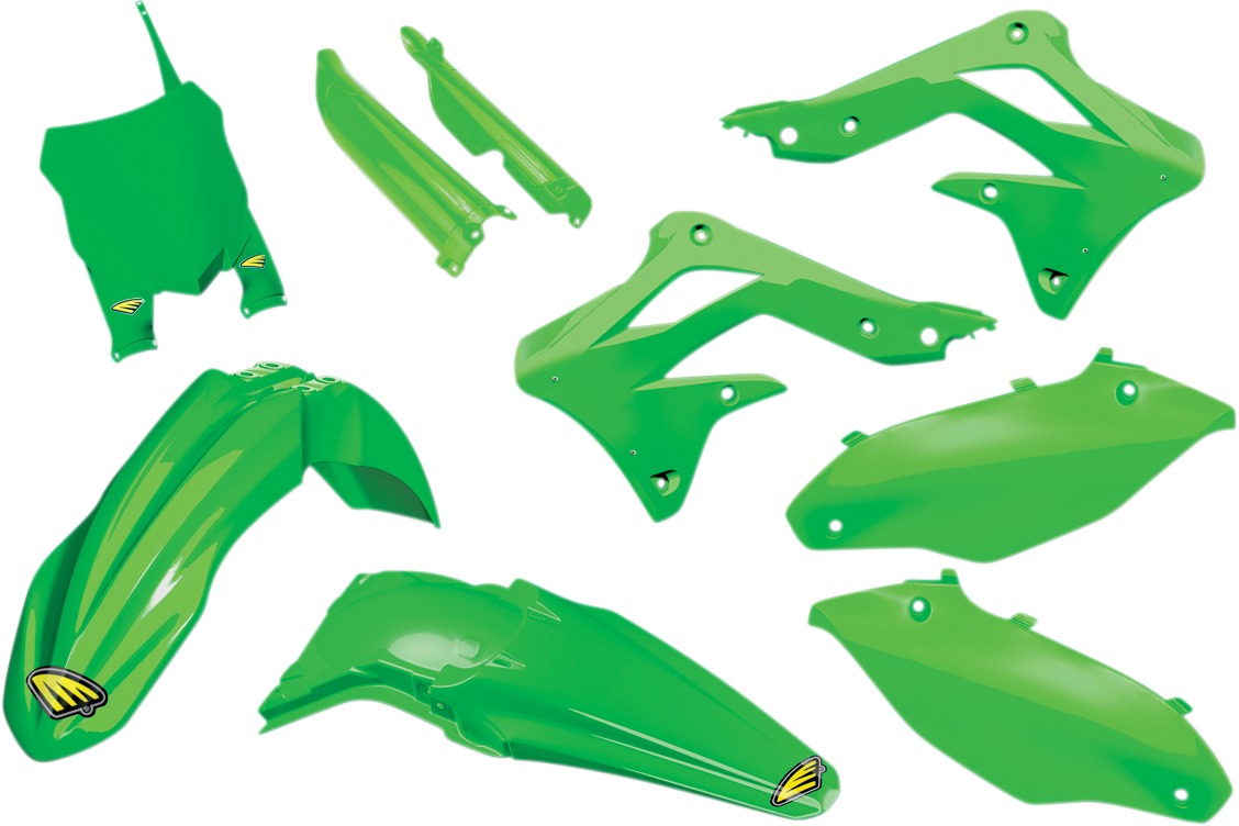 Cycra Complete Powerflow Body Kit Green Fits Kawasaki - Click Image to Close