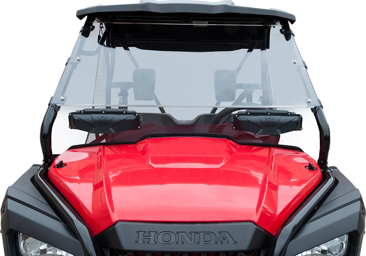 Versa-Vent Windshield - Scratch-Resistant Polycarbonate - For Honda Pioneer 500 - Click Image to Close