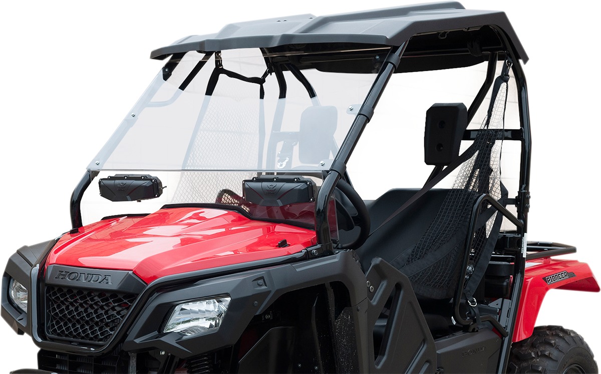 Versa-Vent Windshield - Scratch-Resistant Polycarbonate - For Honda Pioneer 500 - Click Image to Close