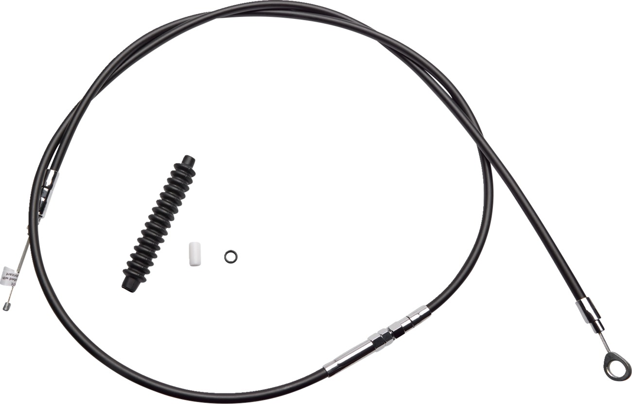 Drag Specialties High-Efficiency Black Vinyl Clutch Cable For Harley-Davidson - Click Image to Close