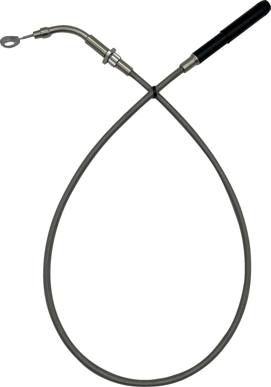 Fat Baggers EZ Install Upper Clutch Cable Polished For Harley Touring - Extended clutch cable For Harley-Davidson Touring - Click Image to Close