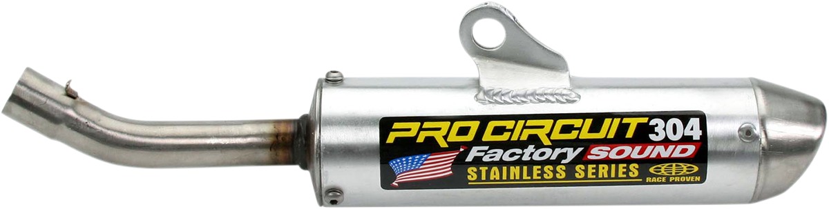 304 Aluminum Slip On Exhaust Silencer - 02-07 Honda CR125R - Click Image to Close