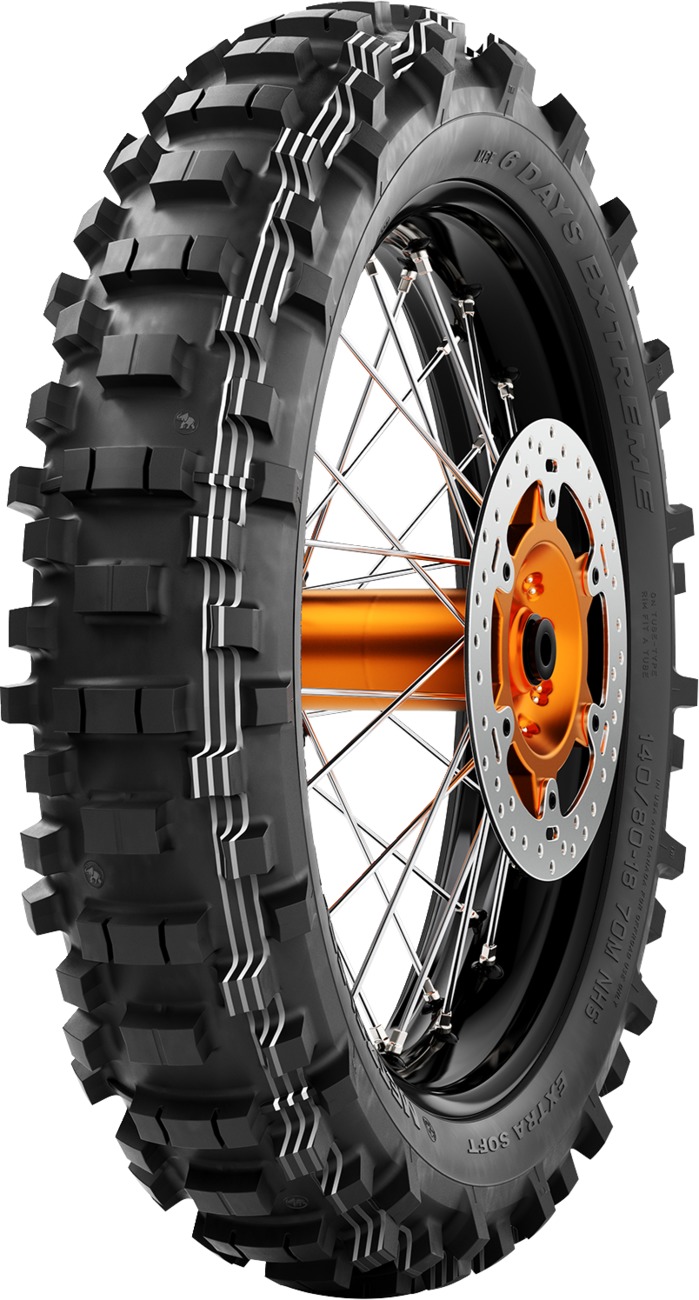 Metzeler MCE 6 Days Extreme Rear Tire 140/80-18 Off-Road Enduro - Enduro rear tire 140/80-18 for off-road use - Click Image to Close