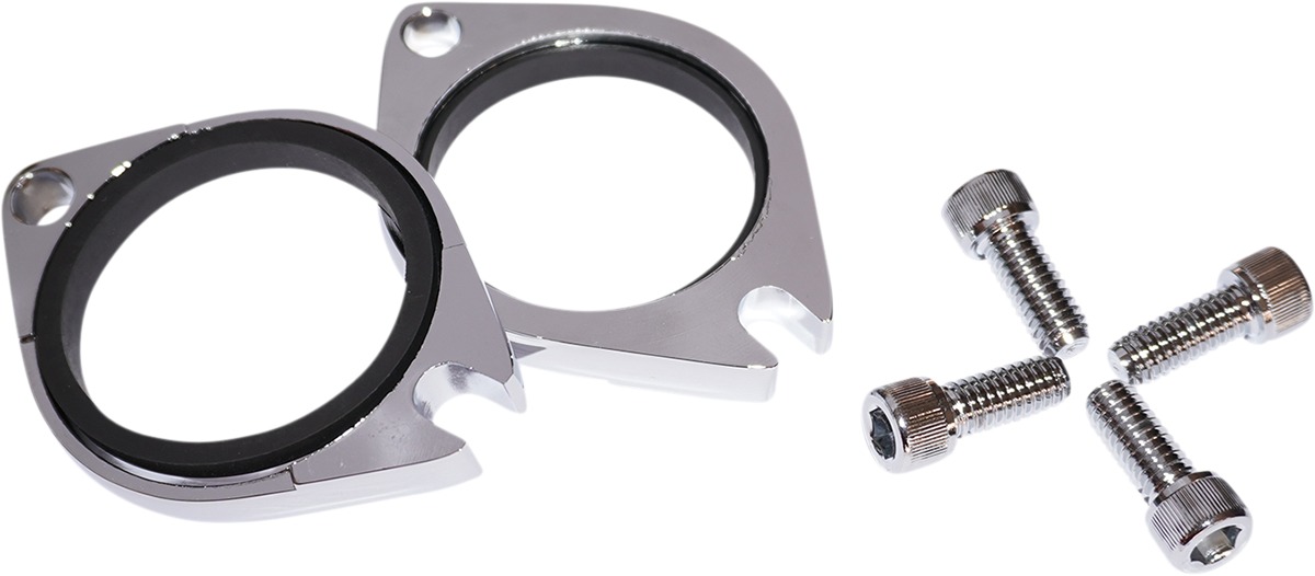 Drag Specialties Intake Manifold Flange Kit Chrome For Harley-Davidson - Intake flange kit with seals For Harley-Davidson - Click Image to Close