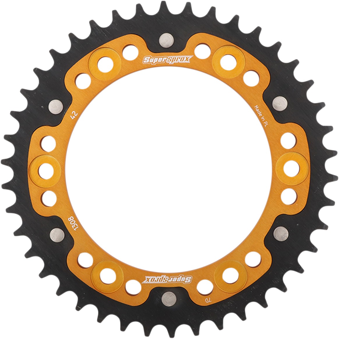 42T Sprocket Gold - Click Image to Close