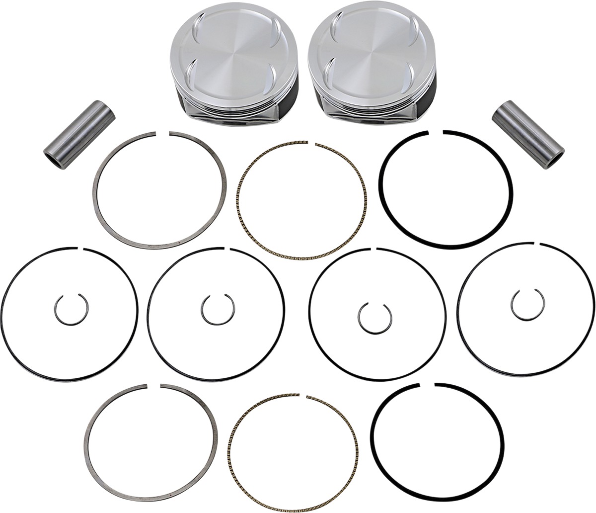 JE Pistons Piston Kit 4.250in Bore 11.0:1 For Harley-Davidson Milwaukee-8 - Click Image to Close