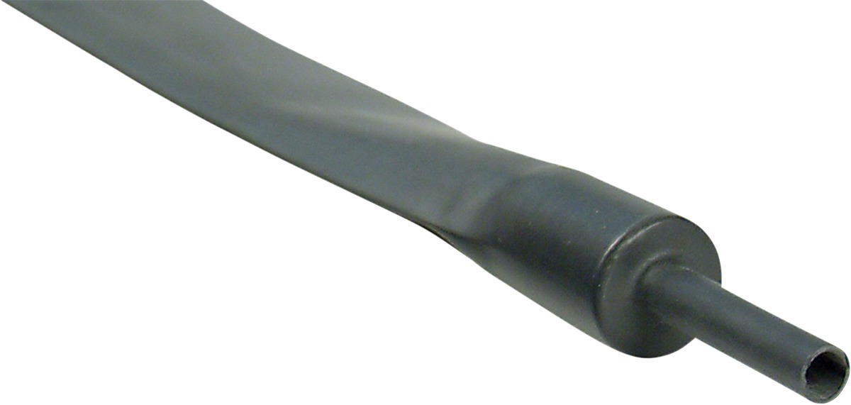 DEI Hi-Temp Shrink Tubes Black 1in x 4ft Polyolefin - 1in x 4ft hi-temp shrink tubing, black, universal - Click Image to Close