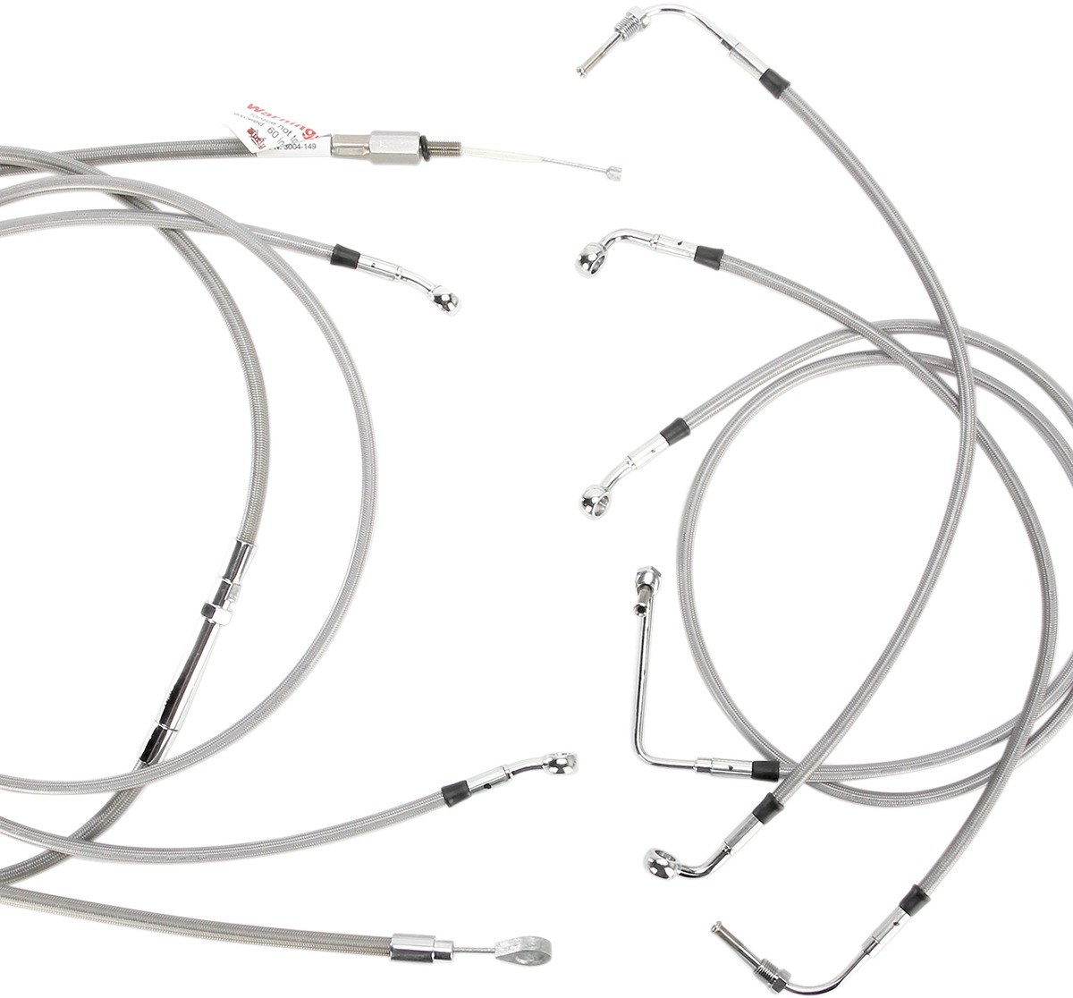 Extended S.S. Control Cable Kit for Baggers - 15" tall bars (ABS) - Click Image to Close