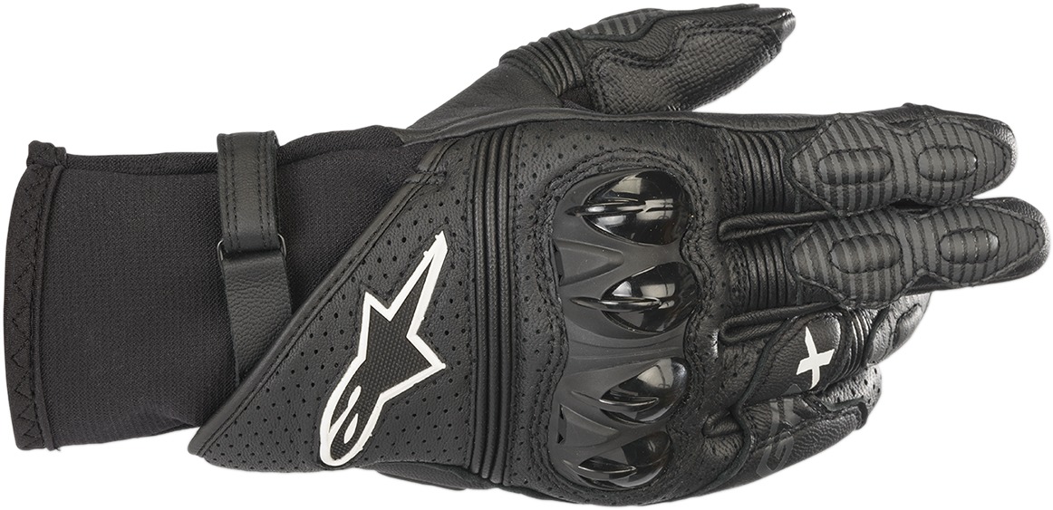 GPX V2 Motorcycle Gloves Black Medium - Click Image to Close