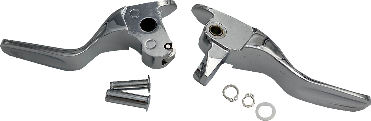 Drag Specialties Short Chrome Lever Set For Harley-Davidson Touring - Click Image to Close