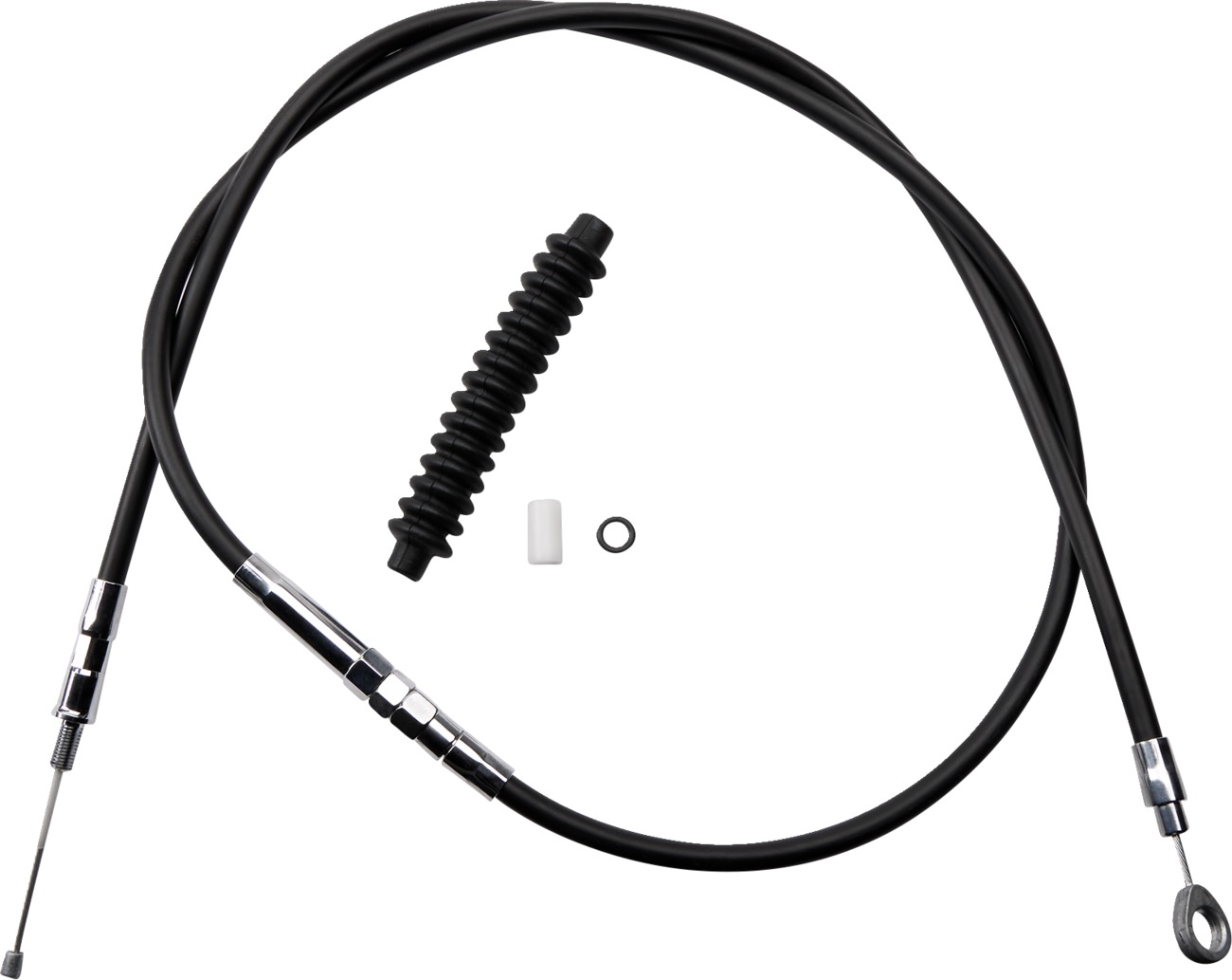 Drag Specialties Black Vinyl Clutch Cable For Harley FXSTSB Bad Boy - Click Image to Close