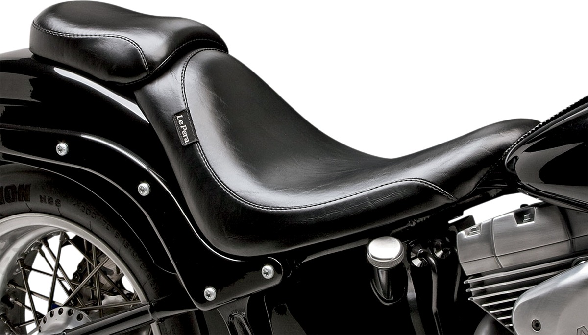 Le Pera Silhouette Solo Smooth Pillion Pad Black 7.75" Fits 06-14 Softail - Click Image to Close