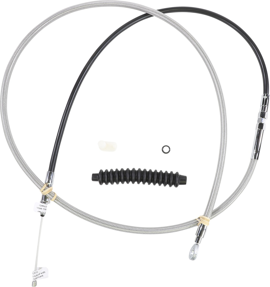Drag Specialties Braided Stainless Clutch Cable Chrome 76in For Harley Touring - Click Image to Close