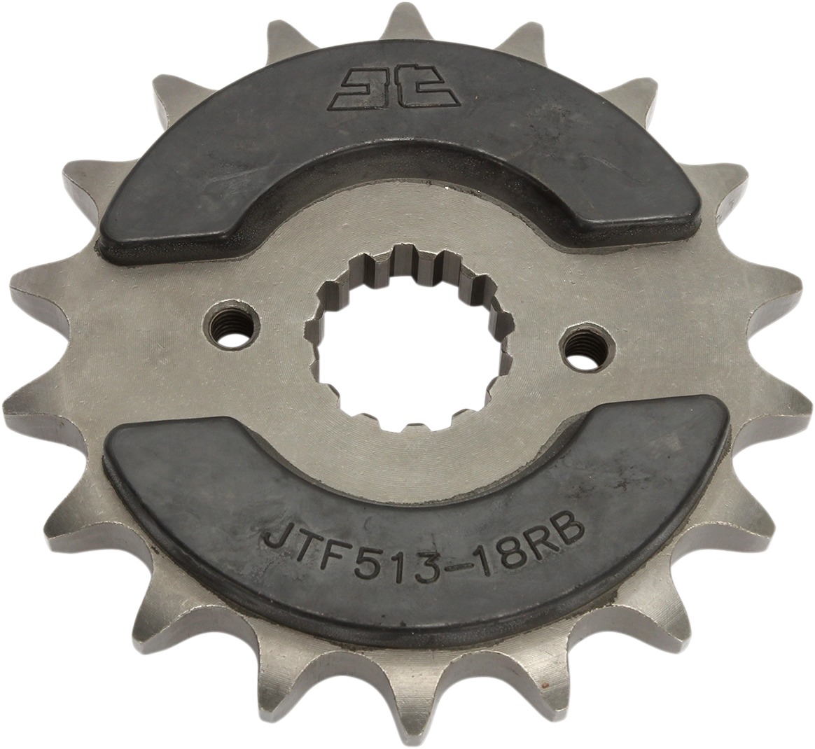 Front Steel Countershaft Sprocket w/ Rubber Damper - 18 Tooth 530 - Click Image to Close