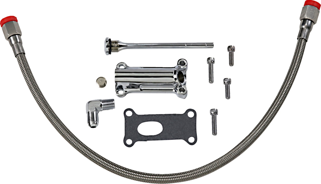 Drag Specialties Engine Oil Spout Kit For Harley Touring Models - Oil spout kit fits Harley Touring models - Click Image to Close