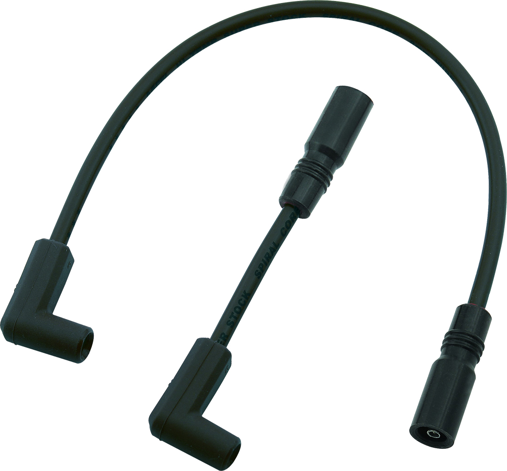 Spark Plug Wire Set 8mm - Black - For 00-17 Harley-Davidson Softail - Click Image to Close