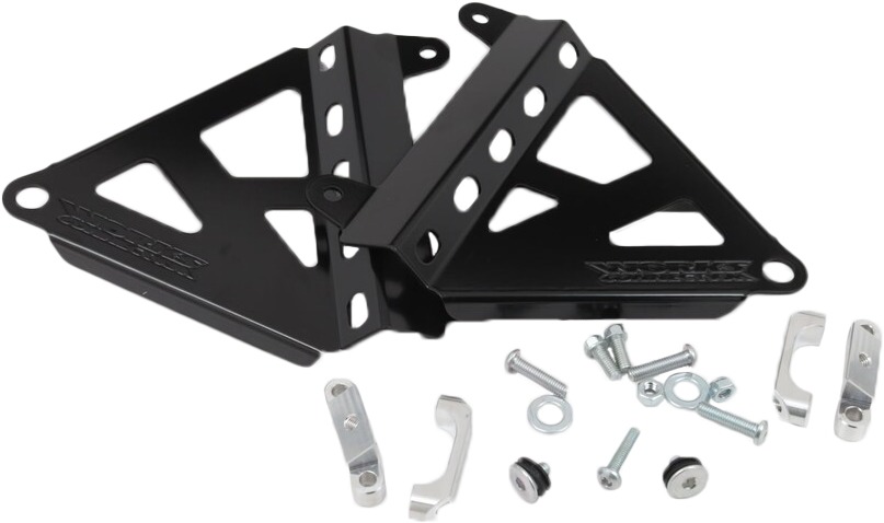 Black Radiator Brace Kit For 2025 Honda CRF450R/CRF250R - Click Image to Close