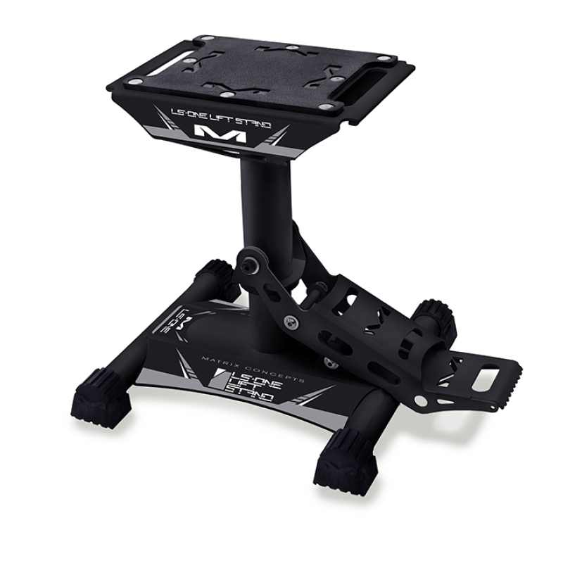 Matrix Concepts LS-One Lift Stand Black - Heavy-duty lift stand for motorcycles, Black - Click Image to Close