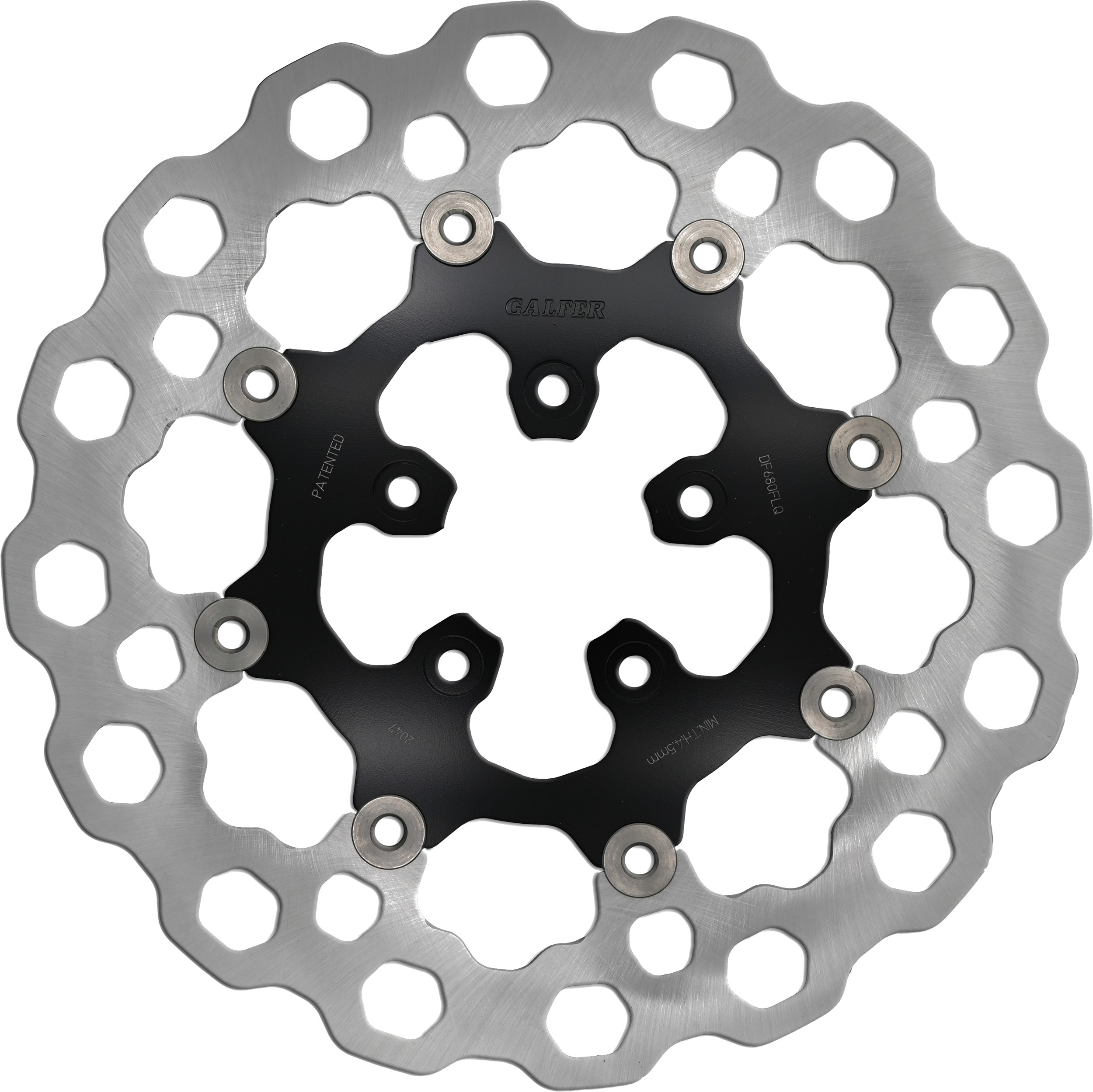 GBrakes 11.5in Floating Cubiq Front Brake Rotor Black For Harley Davidson - Click Image to Close