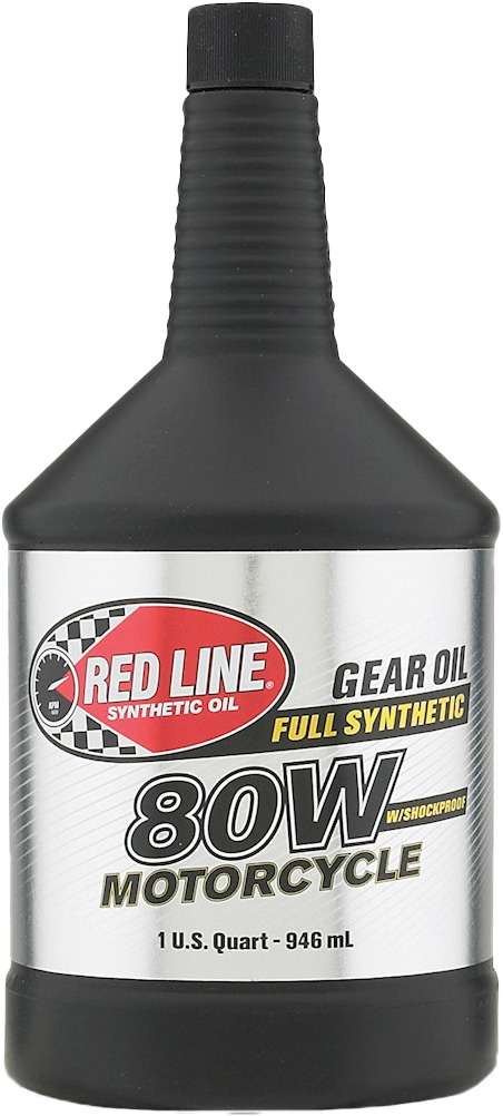 Red Line 80W Motorcycle Gear Oil with ShockProof - 1 Quart - 80W gear oil with ShockProof, 1 quart universal - Click Image to Close