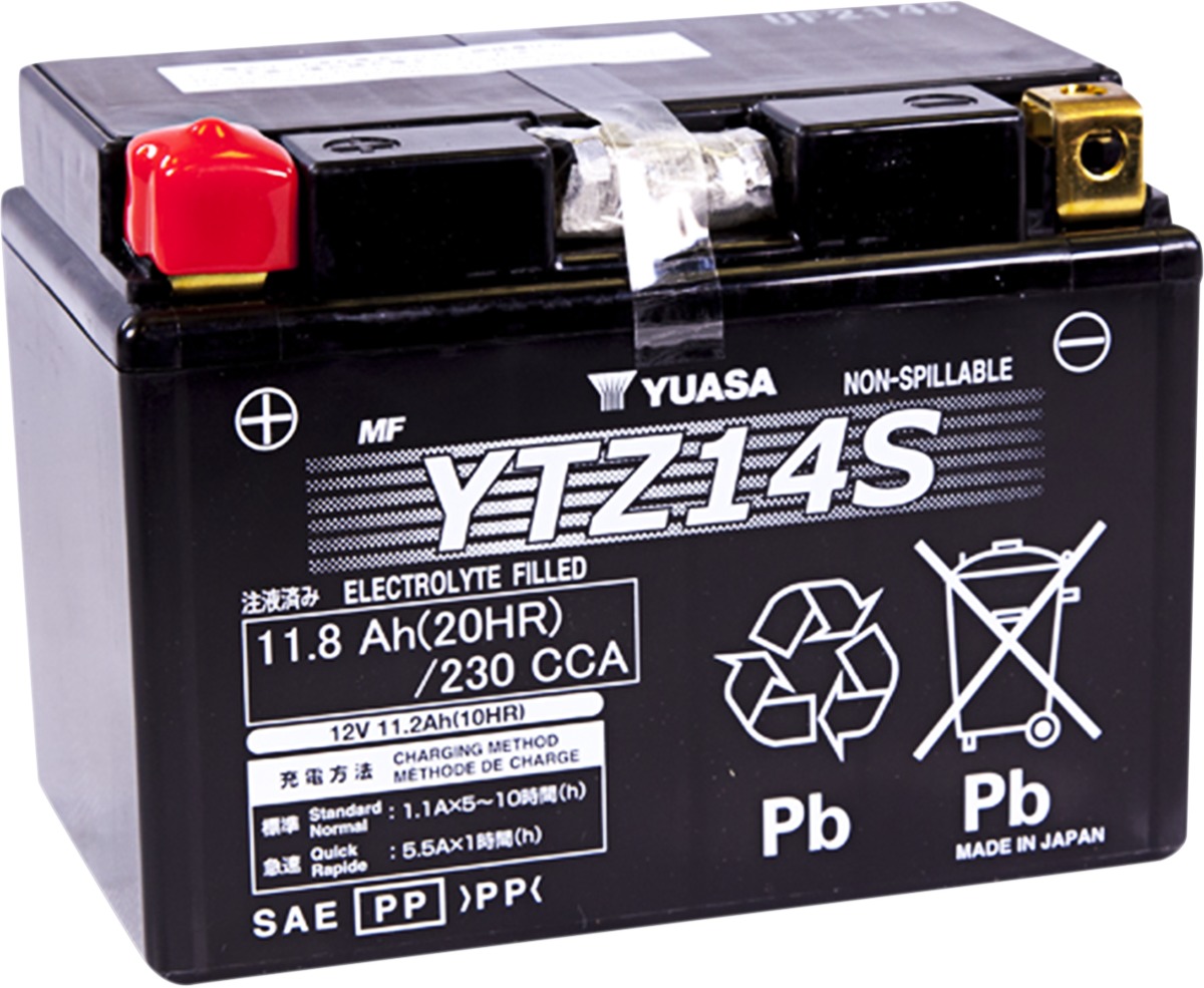 AGM Maintenance Free Battery YTZ14S - Click Image to Close