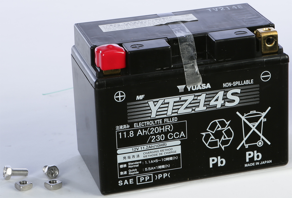 AGM Maintenance Free Battery YTZ14S - Click Image to Close