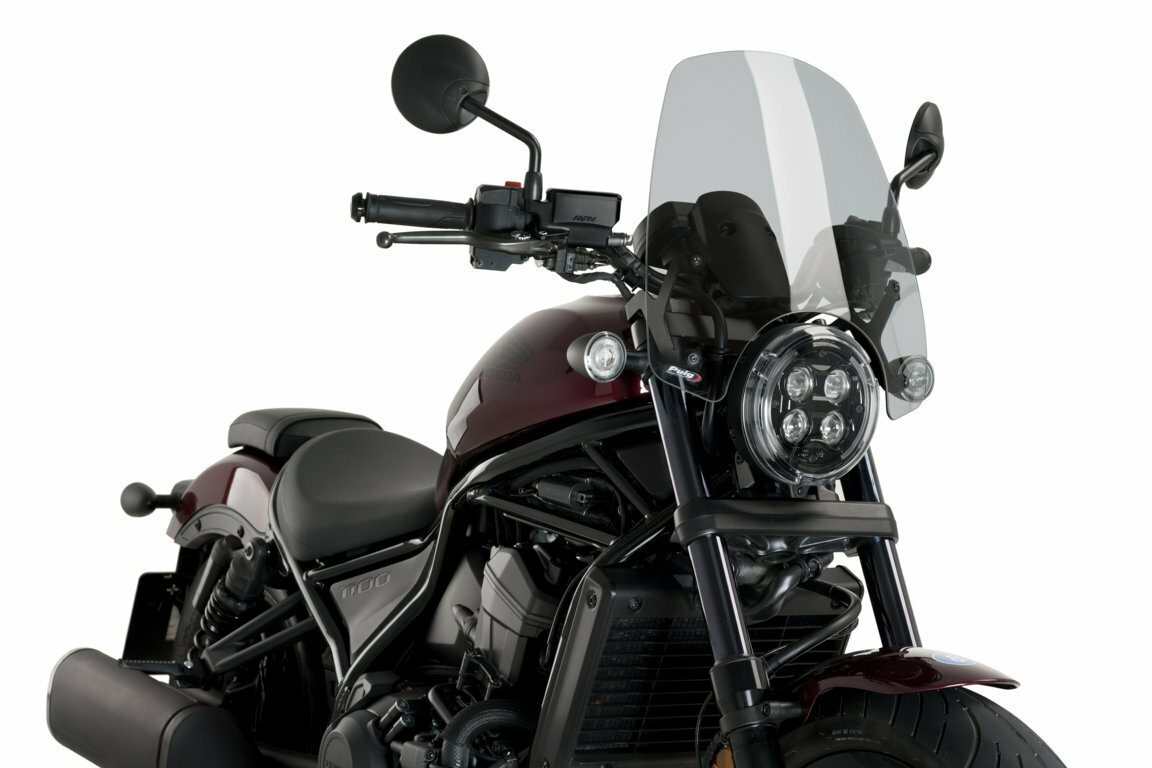Puig Naked New Gen Touring Windscreen Smoke Honda CMX1100 Rebel 1100 - Touring windscreen, smoke, For Honda CMX1100 Rebel 1100 - Click Image to Close