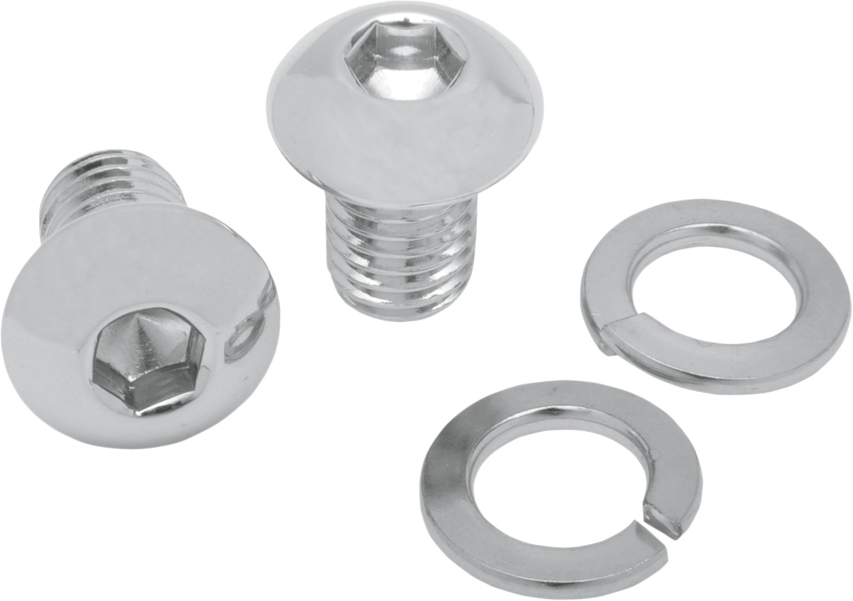 Mustang Chrome Solo Seat Side Mount Bolts 1/2-13 Pair For Harley Softail - Click Image to Close