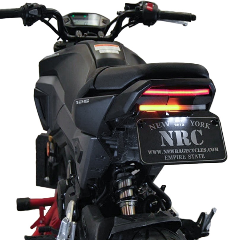 New Rage Cycles Fender Eliminator Kit Black Fits 13-15 Honda Grom - Click Image to Close