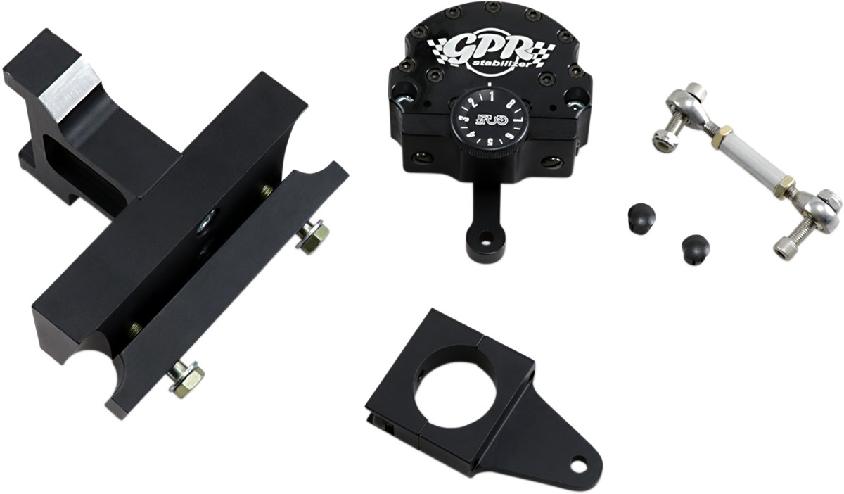 V1 ATV Black Steering Stabilizer Kit - For All Years Honda TRX450R - Click Image to Close