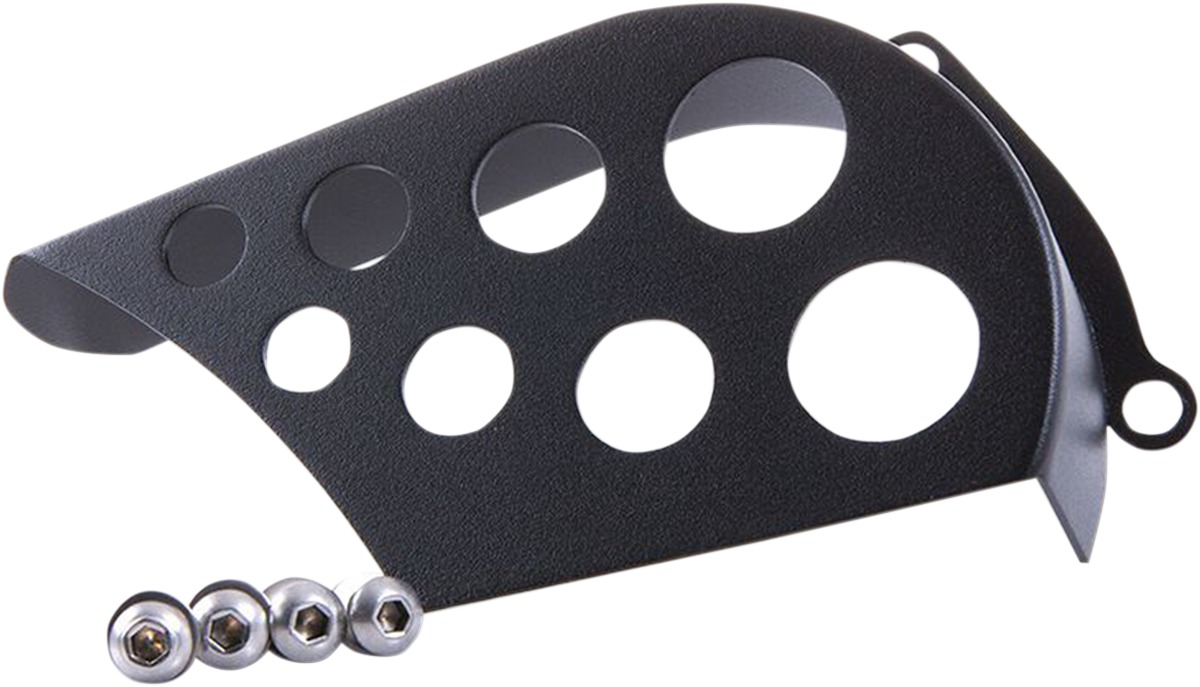 Low-Profile Steel Sprocket Cover Black w/Holes - Click Image to Close