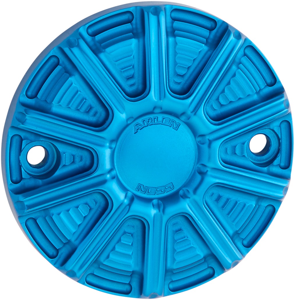 Arlen Ness 10-Gauge Ignition Cover Blue - Click Image to Close
