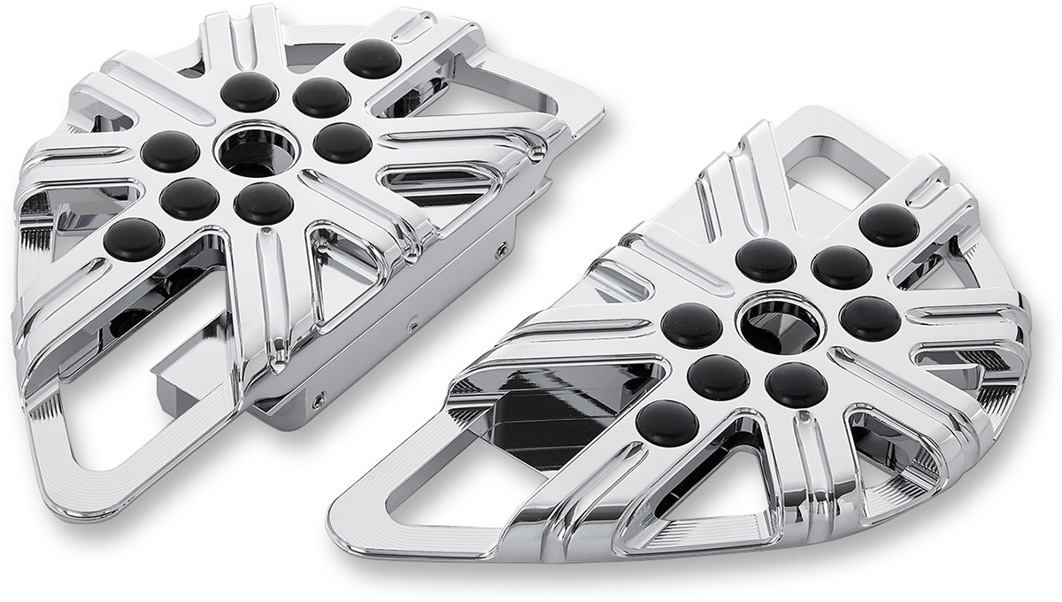 Arlen Ness Chrome Passenger Floorboards 10-Gauge - Click Image to Close