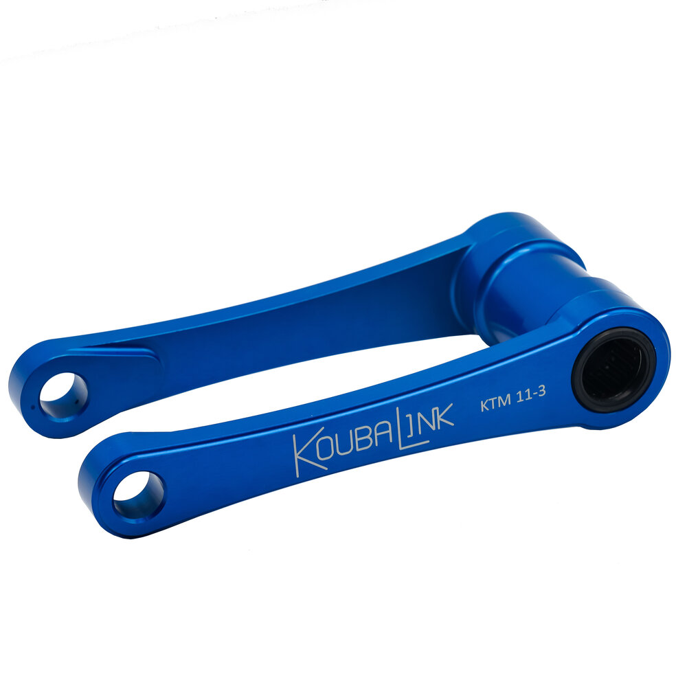 Blue 1" Lowering Link - Lowers Rear Suspension 1 Inch - For 2016+ 125-450 KTM, Husqvarna, & GasGas w/ Linkage - Click Image to Close