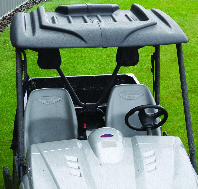 QuadBoss 2pc Roof - 55in Universal Fit - 2-piece 55in roof for UTVs - Click Image to Close