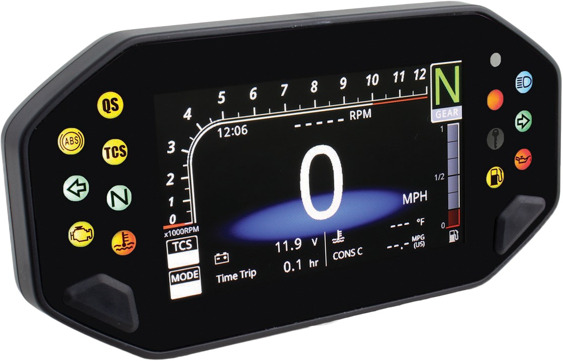 RX-4 TFT Multifunction Gauge & Bracket - Plug & Play w/ Bluetooth - For Yamaha XSR700 - Click Image to Close