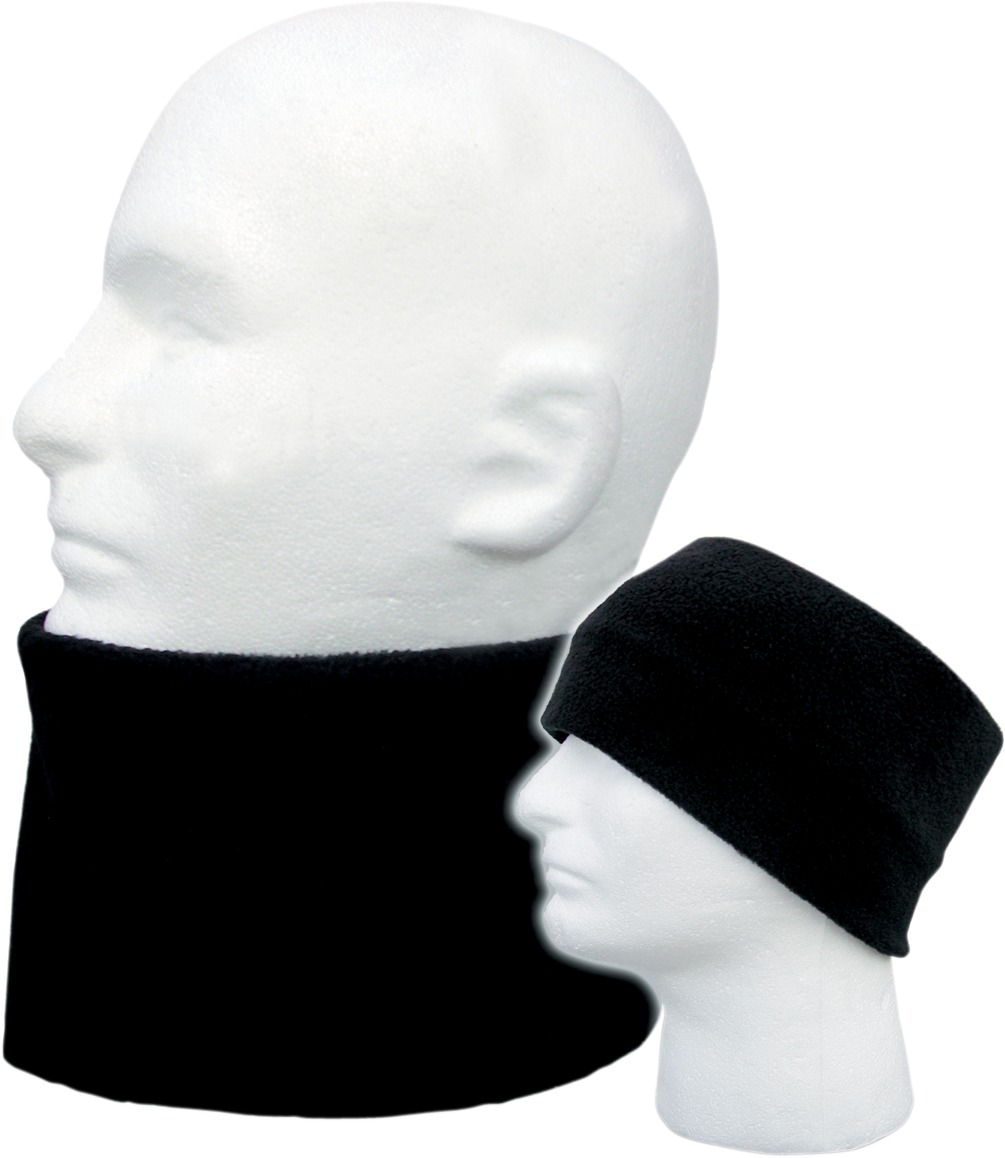 Mini Gaiter Double Layer Fleece Black One Size - Click Image to Close