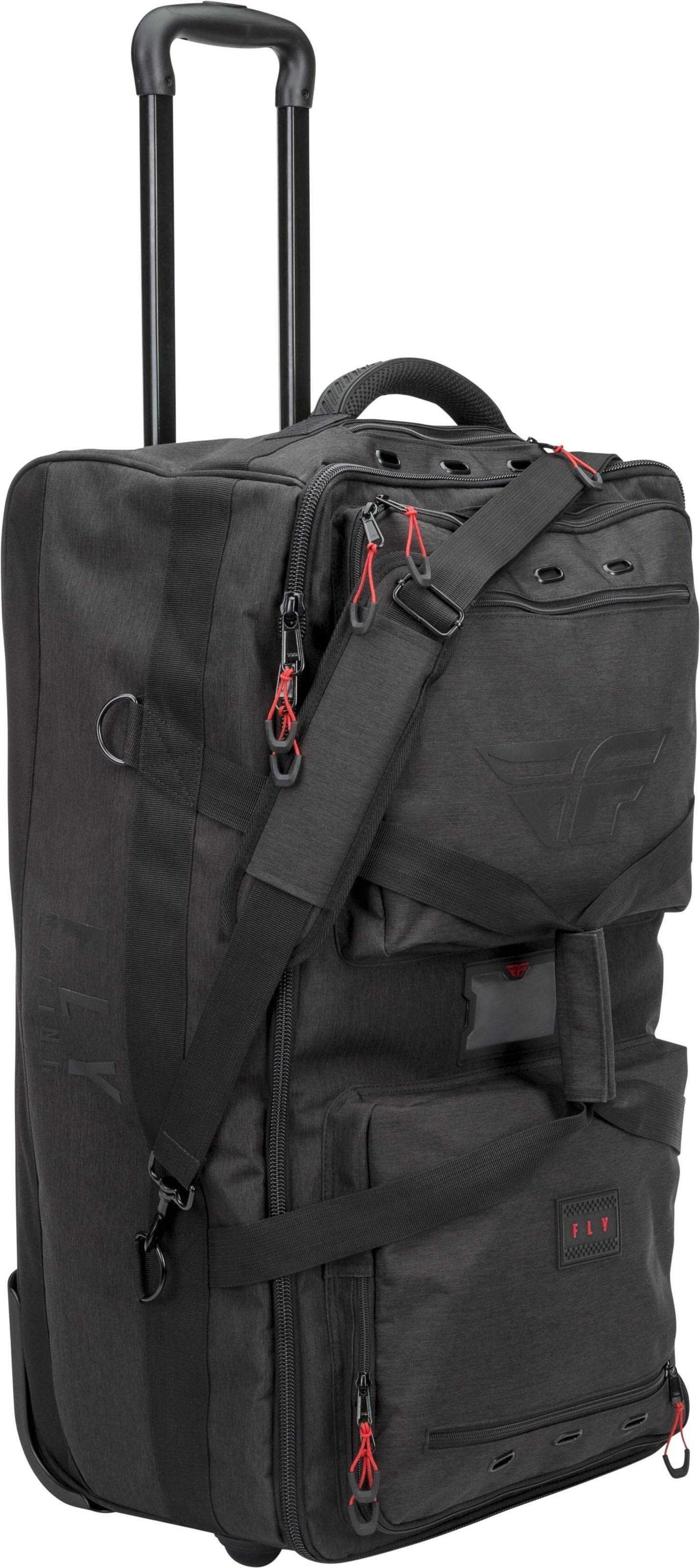 Fly Racing Tour Roller Bag Black 80L - 80L gear roller bag with wheels, Black - Click Image to Close