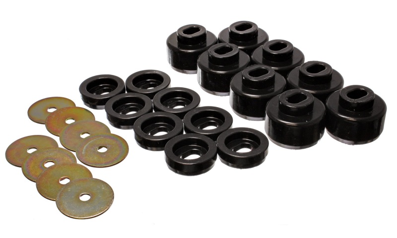 Black Body Mount Set Fits 99-06 Silverado C1500/K1500, 01-06 C2500/K2500 - Click Image to Close