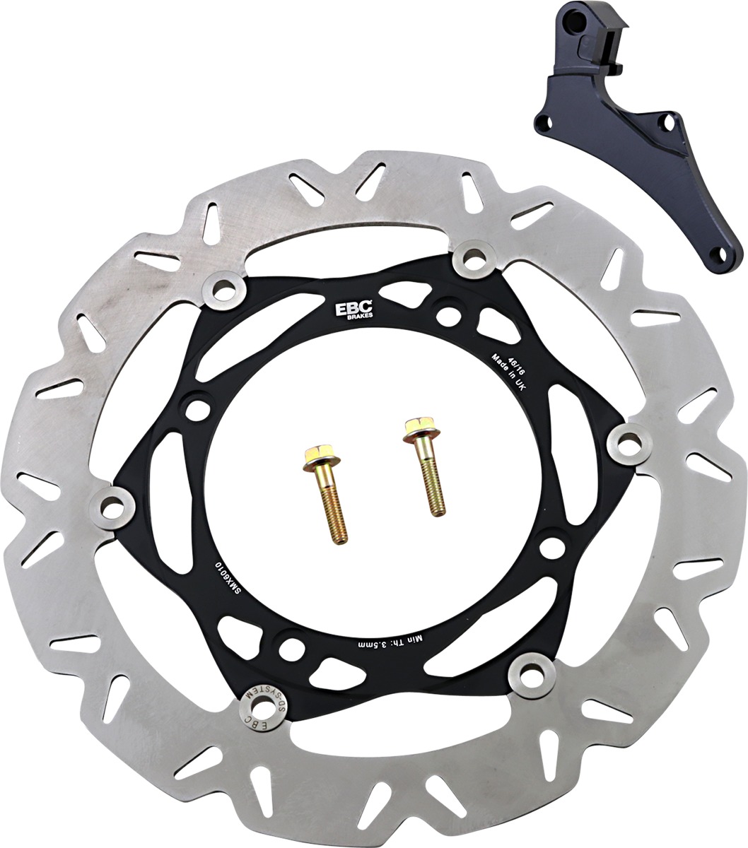 Contour Floating Front Brake Rotor 320mm - Black - For Honda XR650L - Click Image to Close