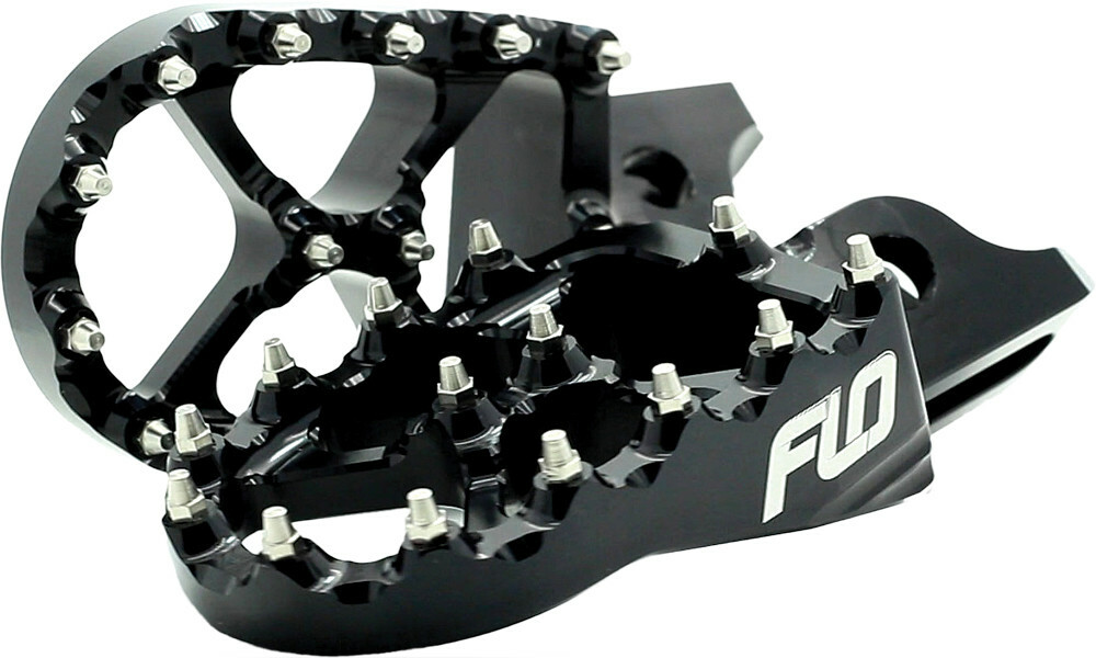 FLO Motorsports Pro Series Foot Pegs Black For Yamaha YZ450F 2023 - Black foot pegs for Yamaha YZ450F 2023 - Click Image to Close
