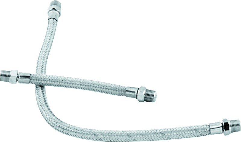 Bikers Choice Rocker Box Oil Line Set For 66-84 Shovelhead - Braided stainless oil line set For 66-84 Shovelhead - Click Image to Close